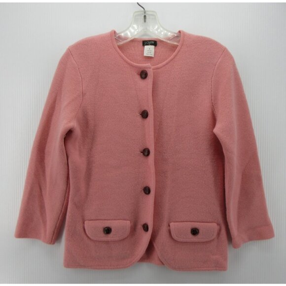 J Crew Sweater Small Wool Cardigan Button Up Preppy Minimalist Y2K - Picture 1 of 9
